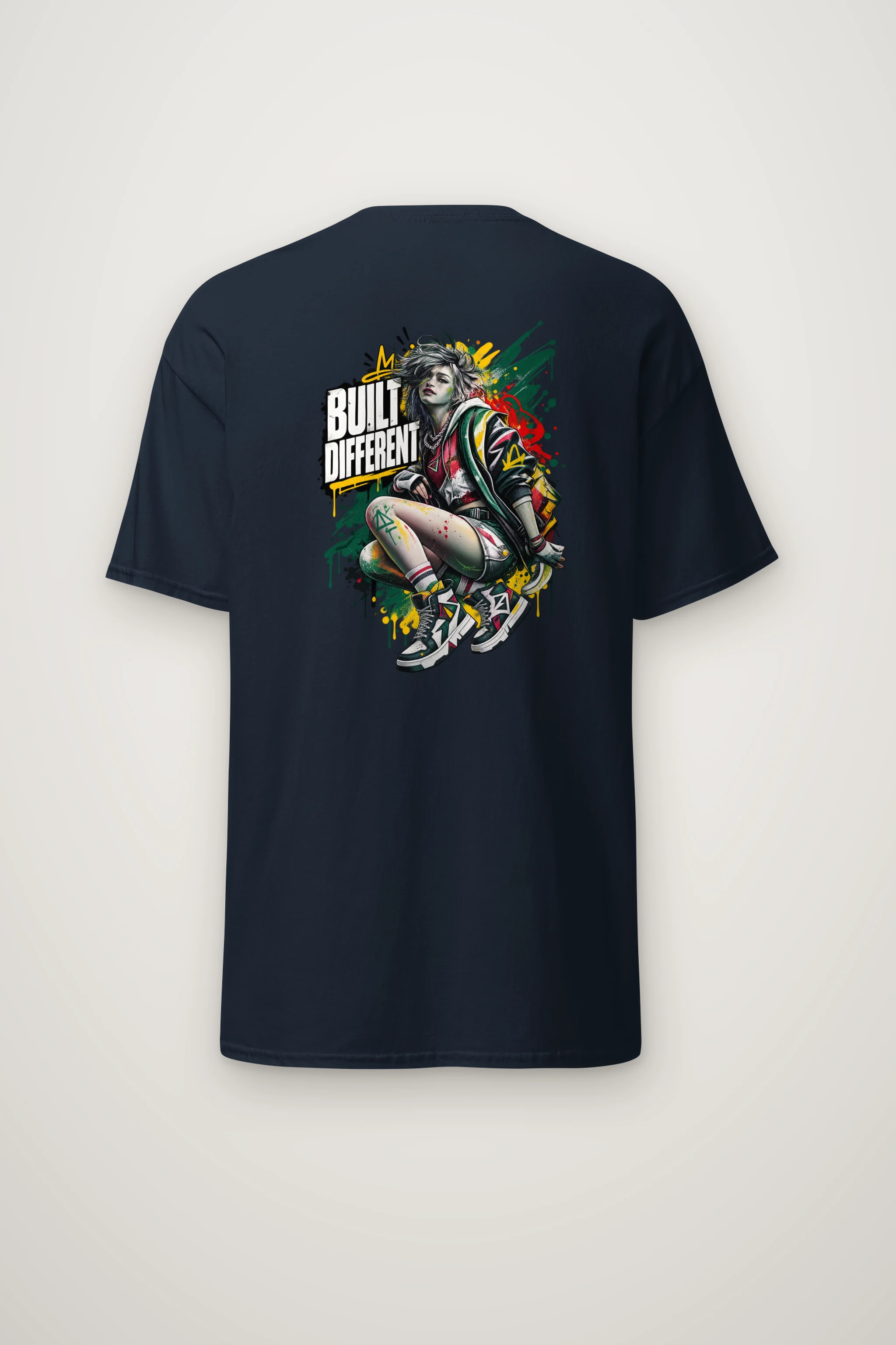 "Built Different" Heavyweight Unisex Crewneck T-shirt
