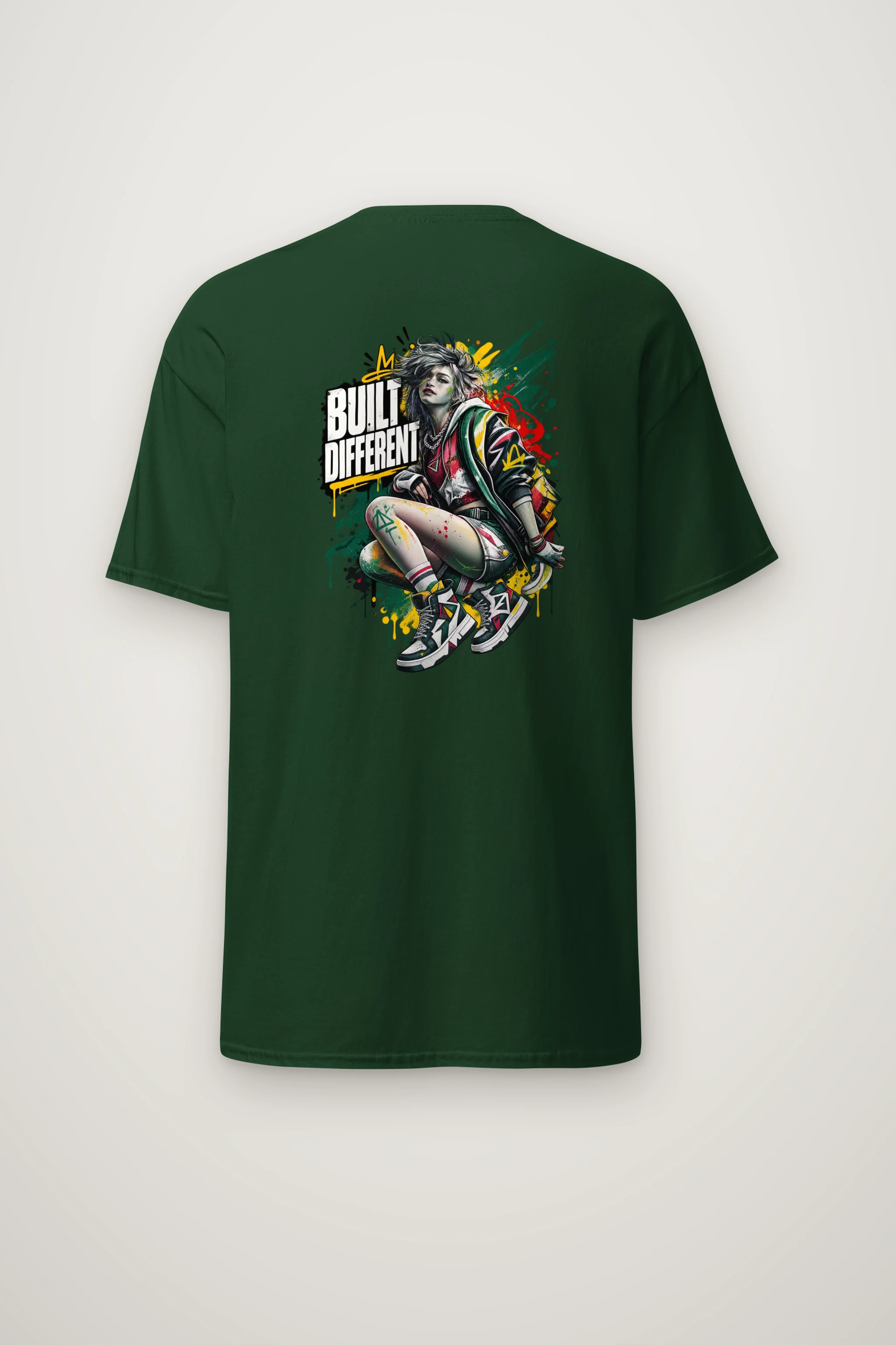 "Built Different" Heavyweight Unisex Crewneck T-shirt