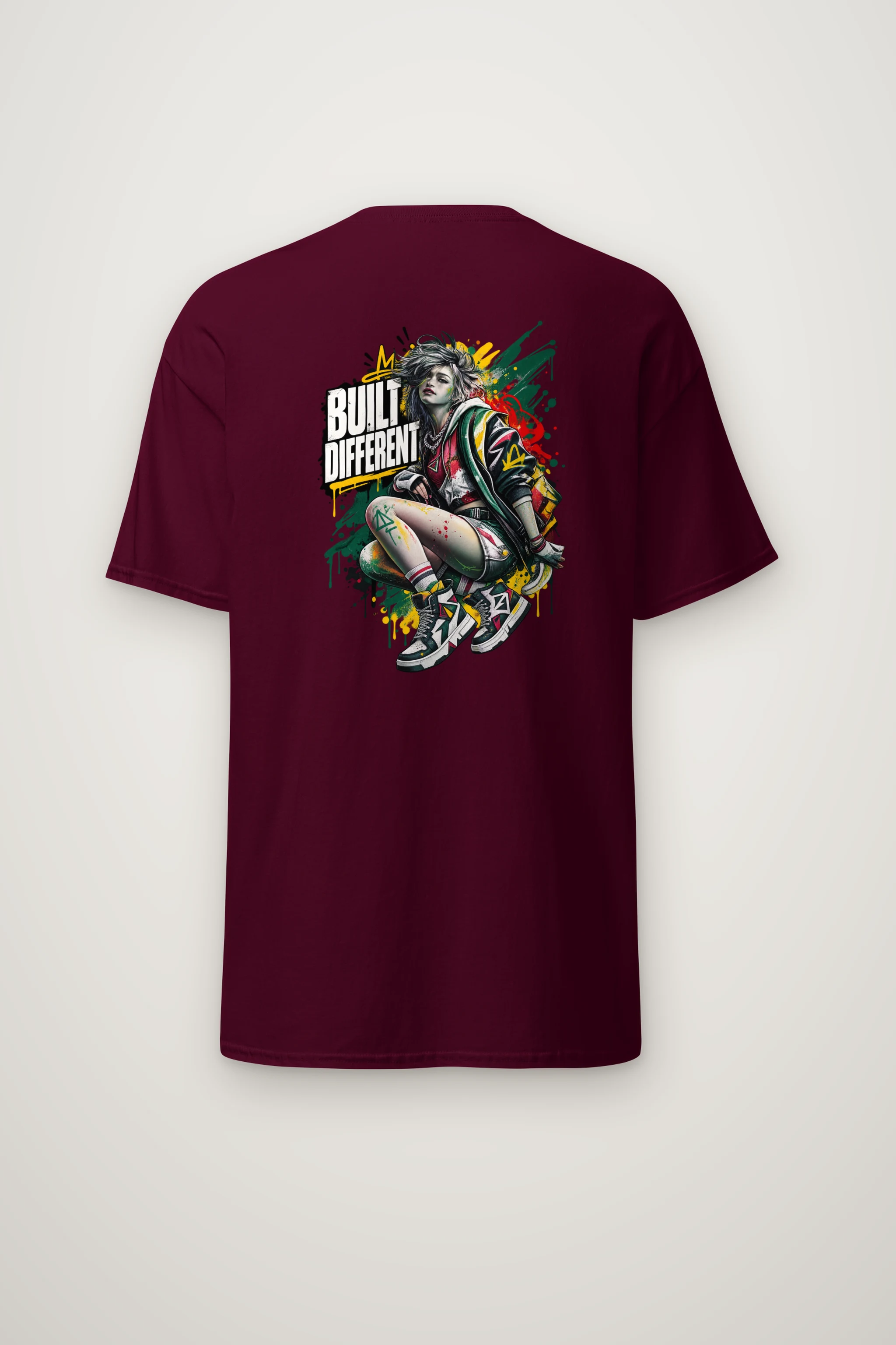 "Built Different" Heavyweight Unisex Crewneck T-shirt