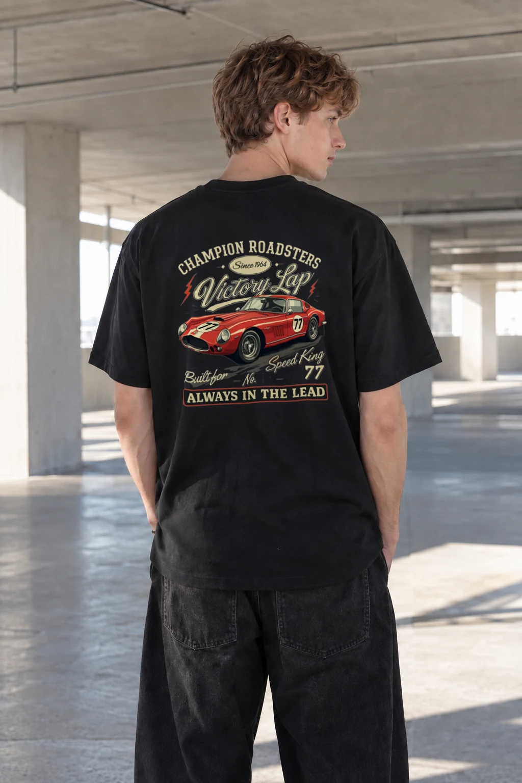 "Built For Speed" Heavyweight Unisex Crewneck T-shirt | Gildan 5000