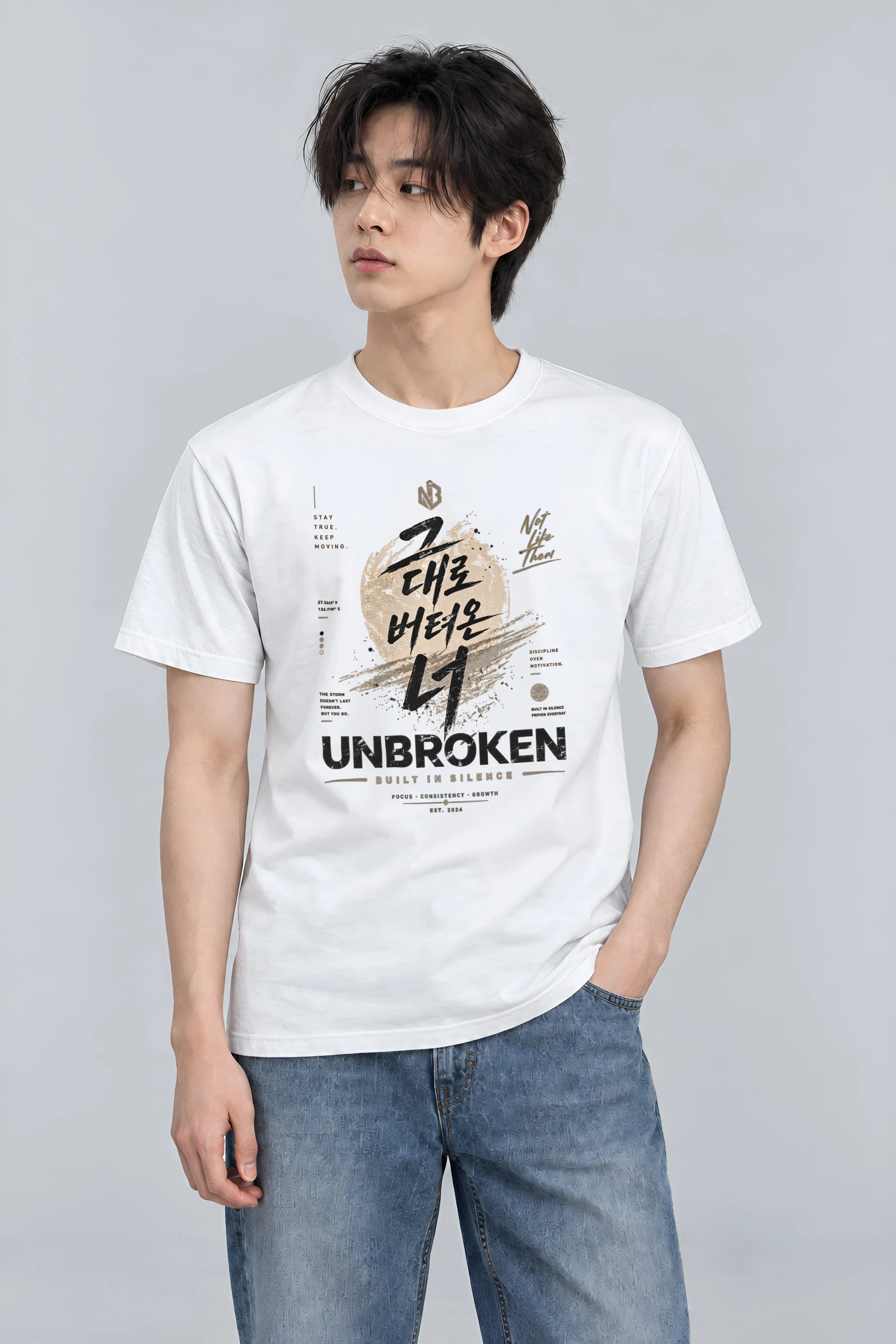 "Built In Silence" Heavyweight Unisex Crewneck T-shirt