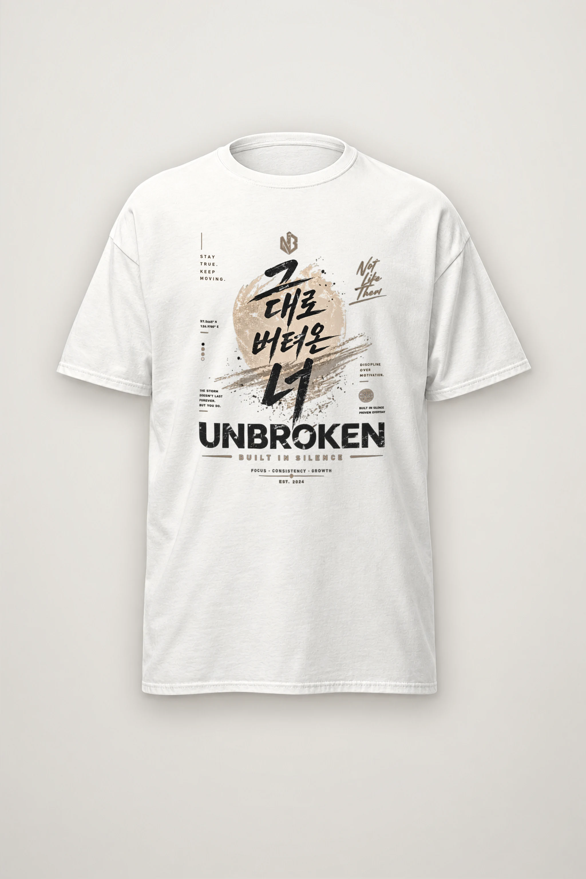 "Built In Silence" Heavyweight Unisex Crewneck T-shirt