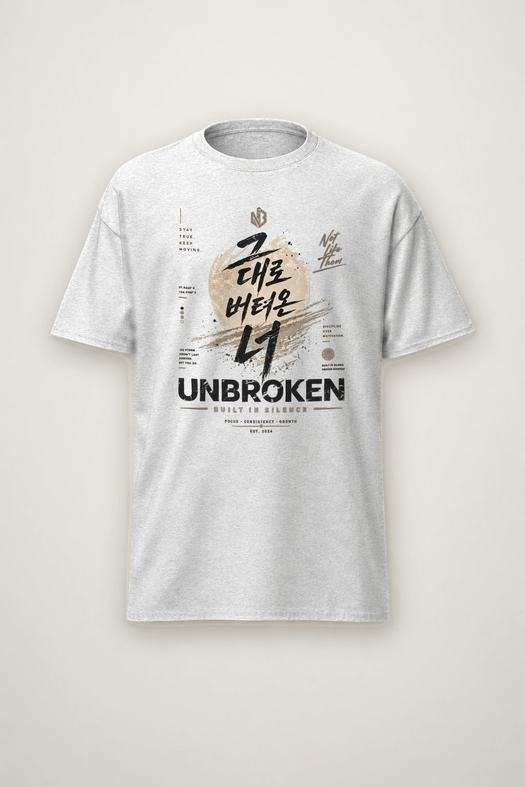 "Built In Silence" Heavyweight Unisex Crewneck T-shirt