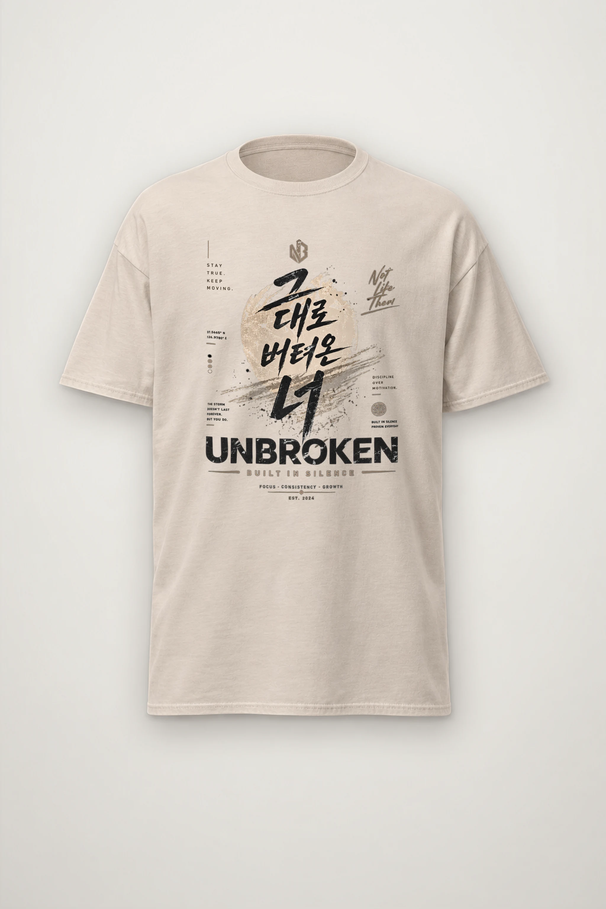 "Built In Silence" Heavyweight Unisex Crewneck T-shirt