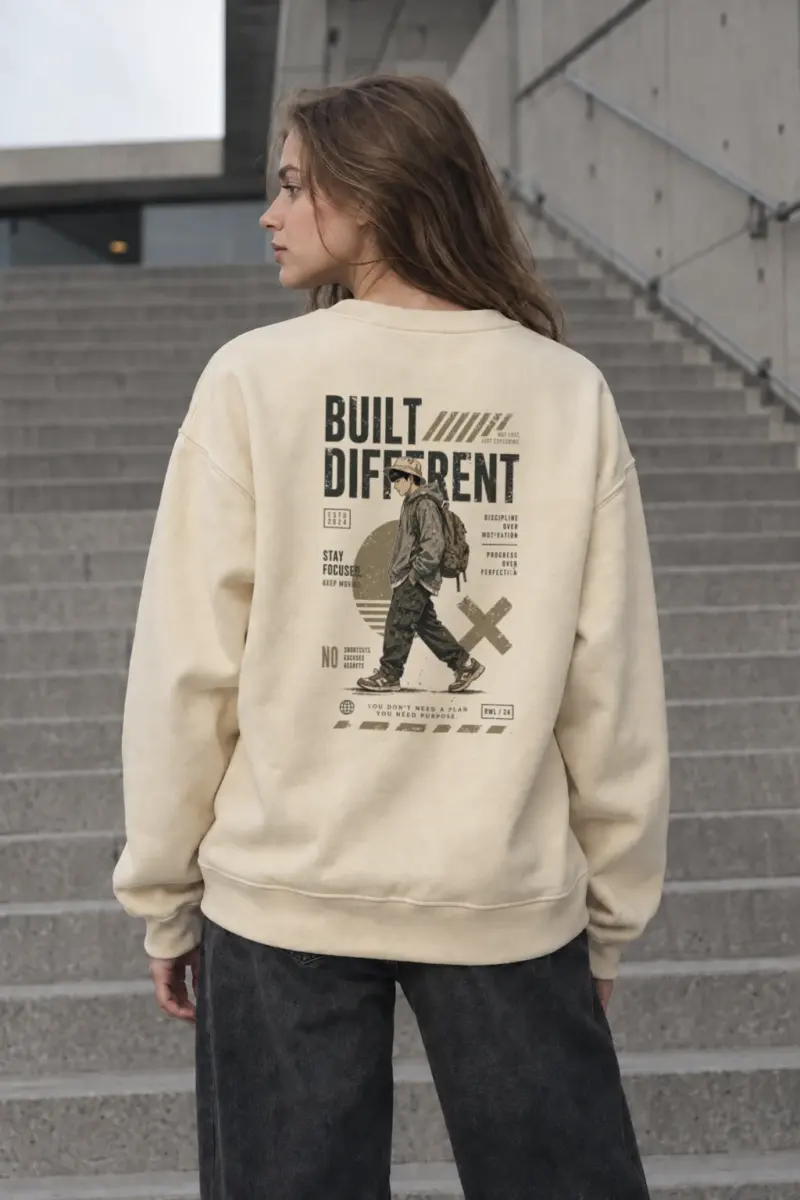 "Built Not Lost" Unisex Sponge Fleece Crewneck Sweatshirt | Bella + Canvas 3901