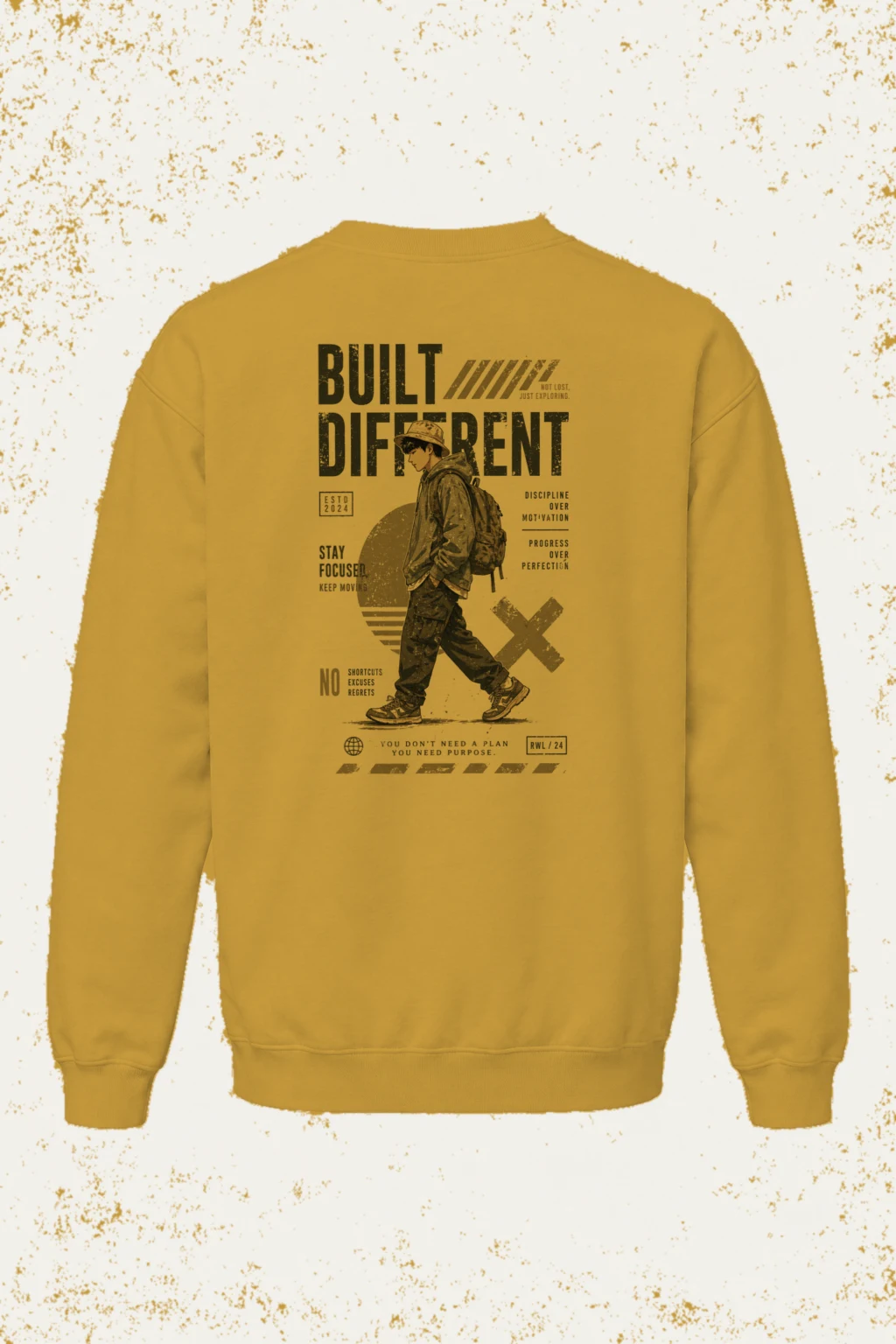 "Built Not Lost" Unisex Sponge Fleece Crewneck Sweatshirt | Bella + Canvas 3901