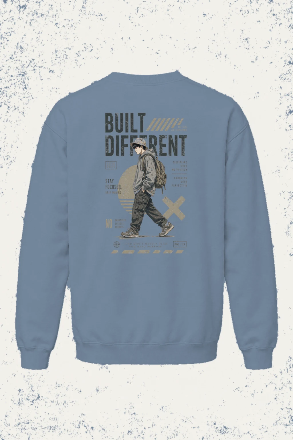 "Built Not Lost" Unisex Sponge Fleece Crewneck Sweatshirt | Bella + Canvas 3901