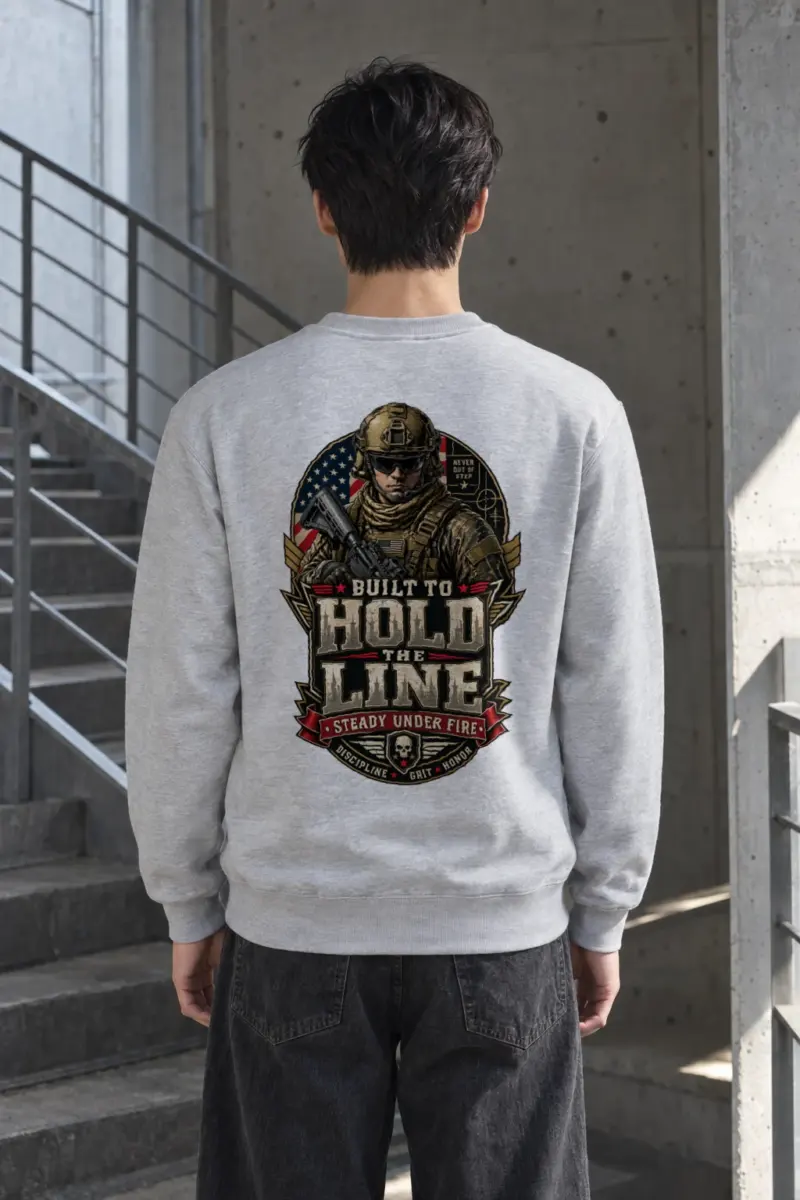 "Built To Hold The Line" Heavy Blend Unisex Crewneck Sweatshirt