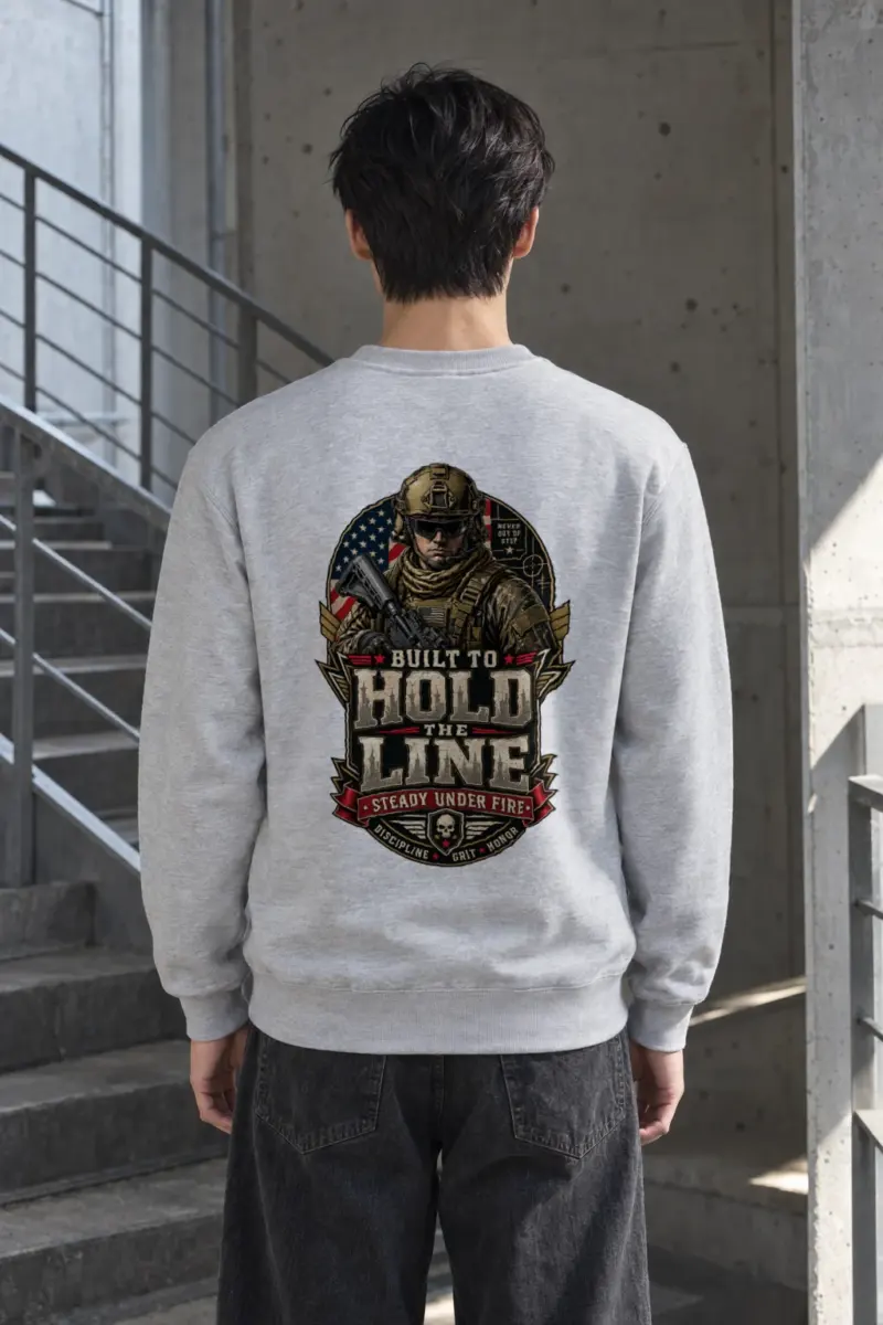 "Built To Hold The Line" Heavy Blend Unisex Crewneck Sweatshirt
