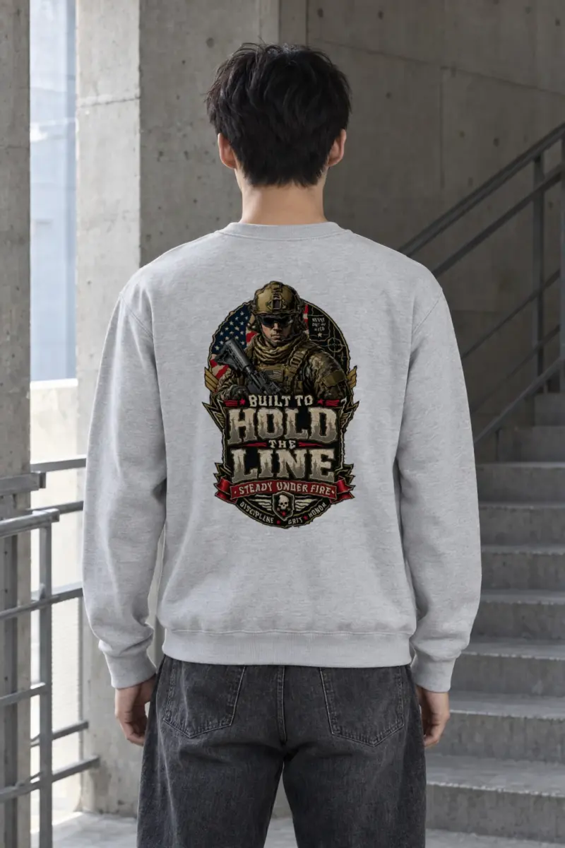 "Built To Hold The Line" Heavy Blend Unisex Crewneck Sweatshirt
