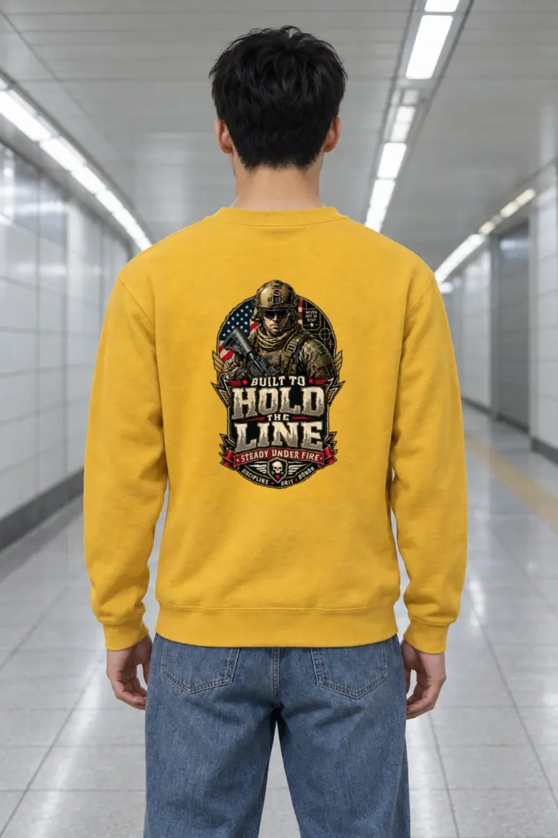 "Built To Hold The Line" Heavy Blend Unisex Crewneck Sweatshirt