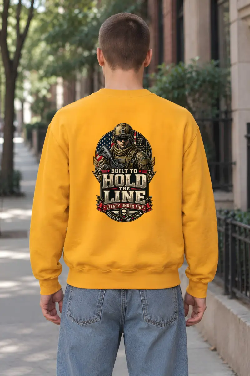 "Built To Hold The Line" Heavy Blend Unisex Crewneck Sweatshirt