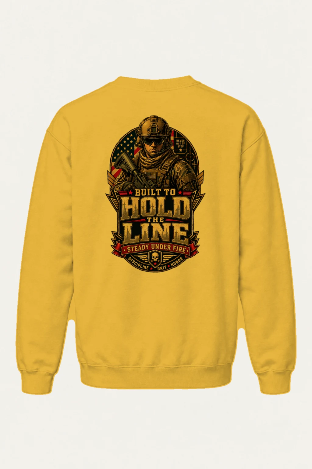 "Built To Hold The Line" Heavy Blend Unisex Crewneck Sweatshirt | Gildan 18000