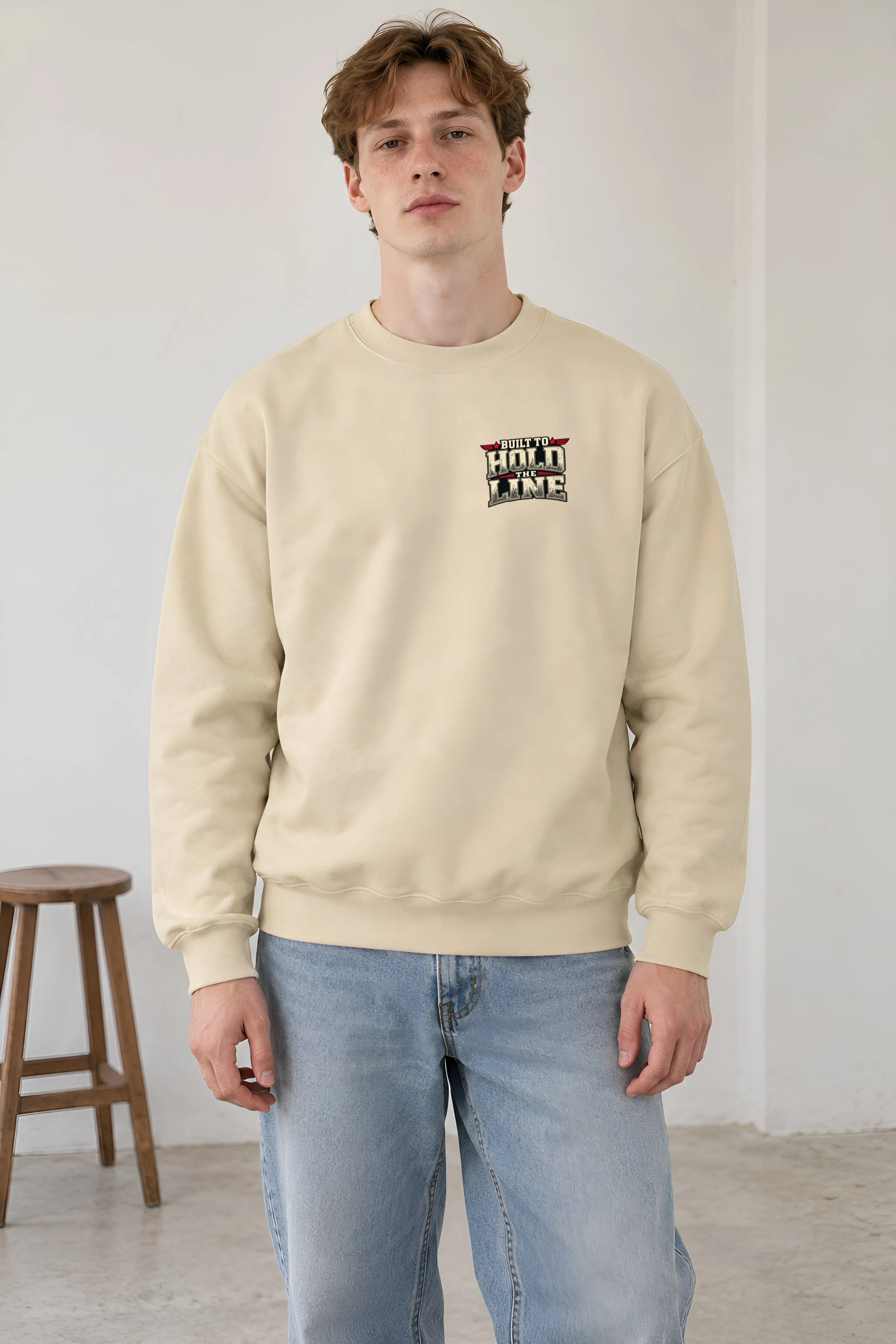 "Built To Hold The Line" 1 Crewneck Sweatshirt