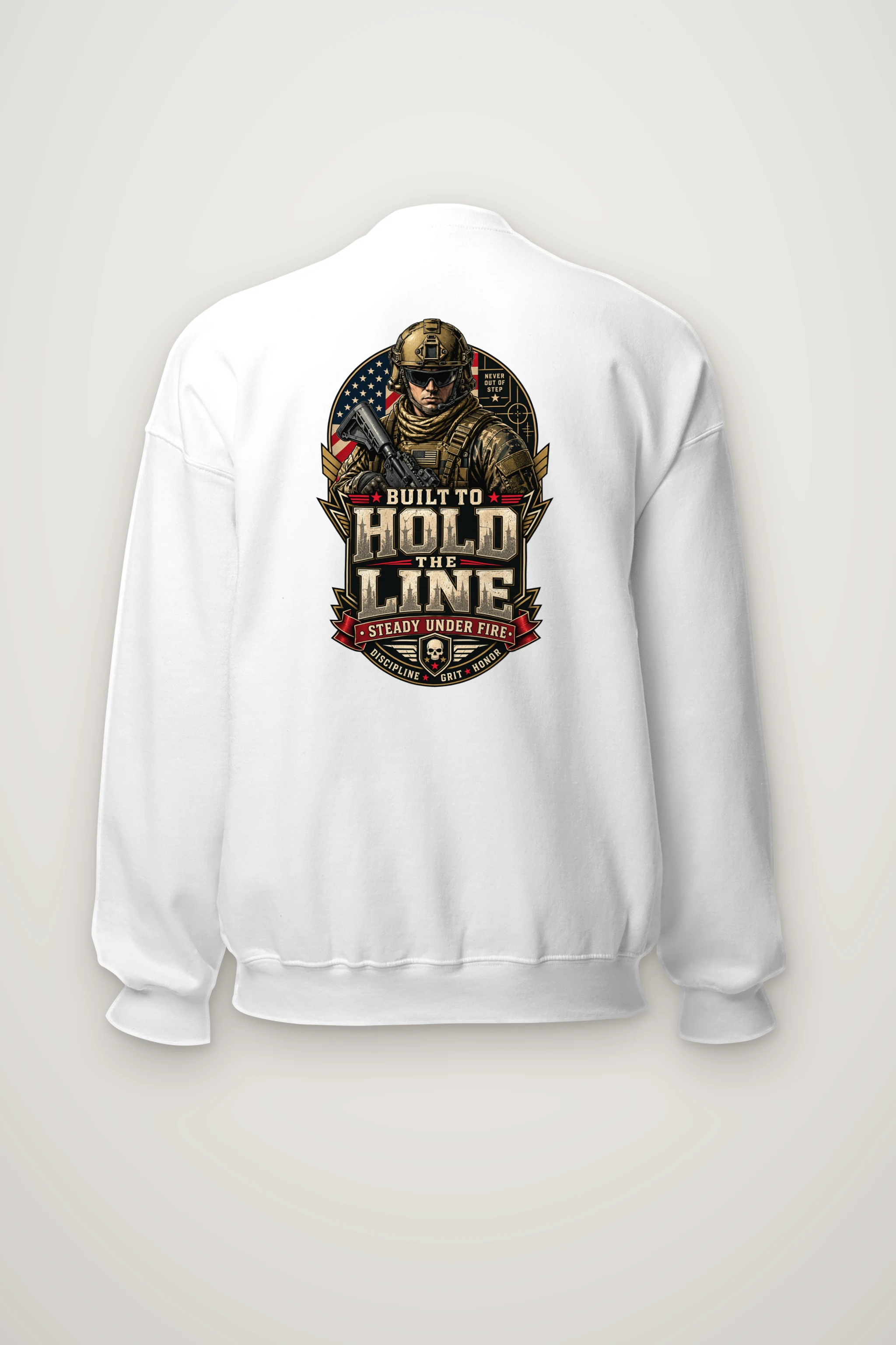 "Built To Hold The Line" Heavy Blend Unisex Crewneck Sweatshirt
