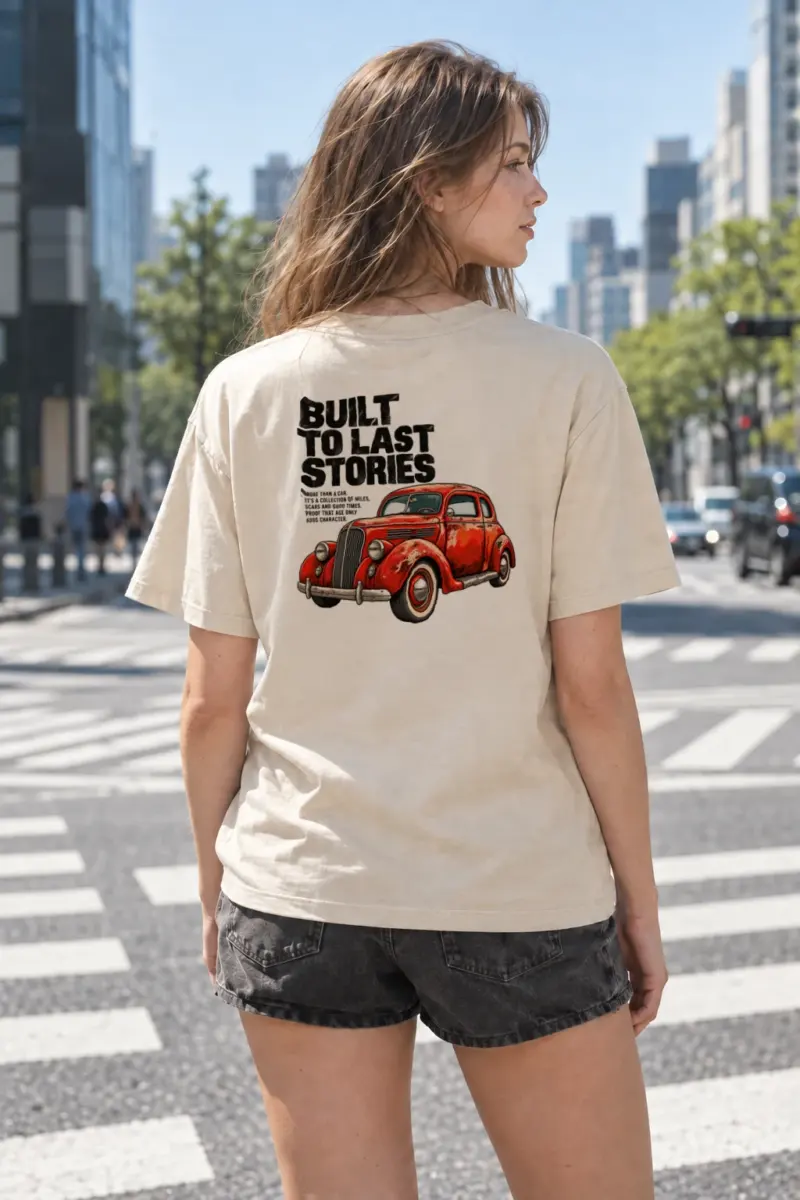 "Built To Last Stories" Heavyweight Unisex Crewneck T-shirt | Gildan 5000