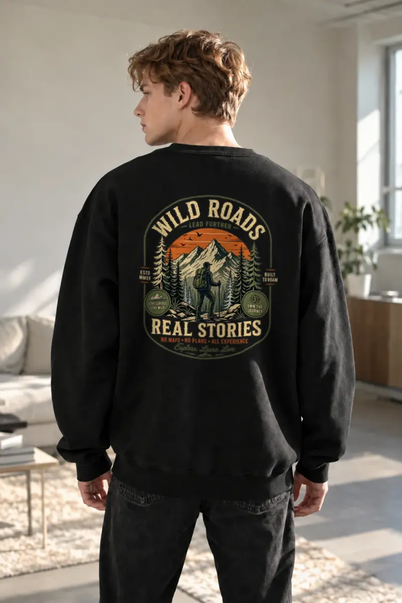 "Built To Roam" Heavy Blend Unisex Crewneck Sweatshirt | Gildan 18000