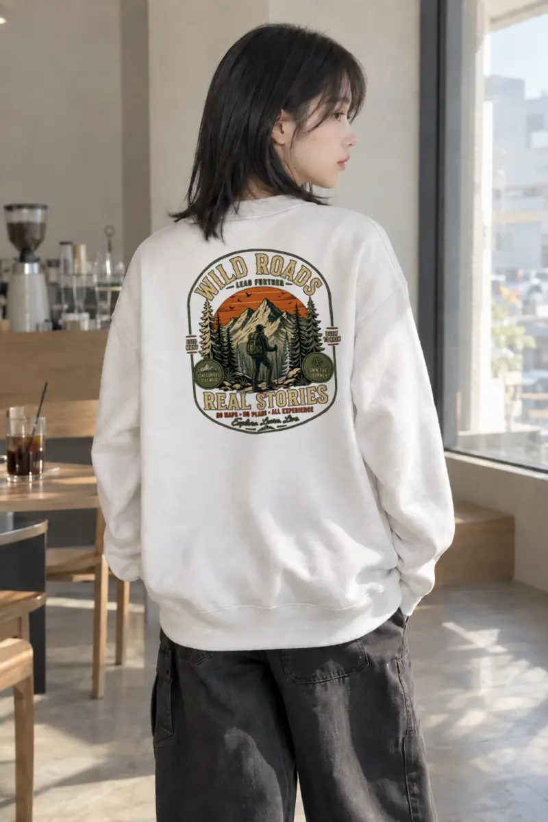 "Built To Roam" Heavy Blend Unisex Crewneck Sweatshirt | Gildan 18000