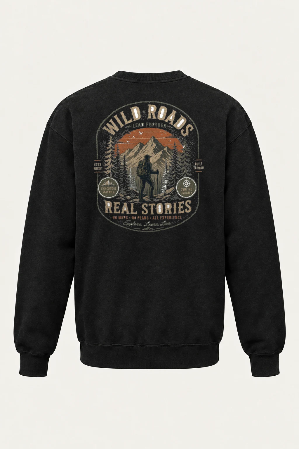 "Built To Roam" Heavy Blend Unisex Crewneck Sweatshirt | Gildan 18000