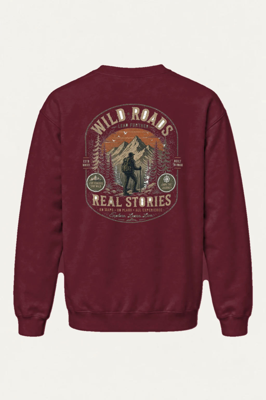 "Built To Roam" Heavy Blend Unisex Crewneck Sweatshirt | Gildan 18000