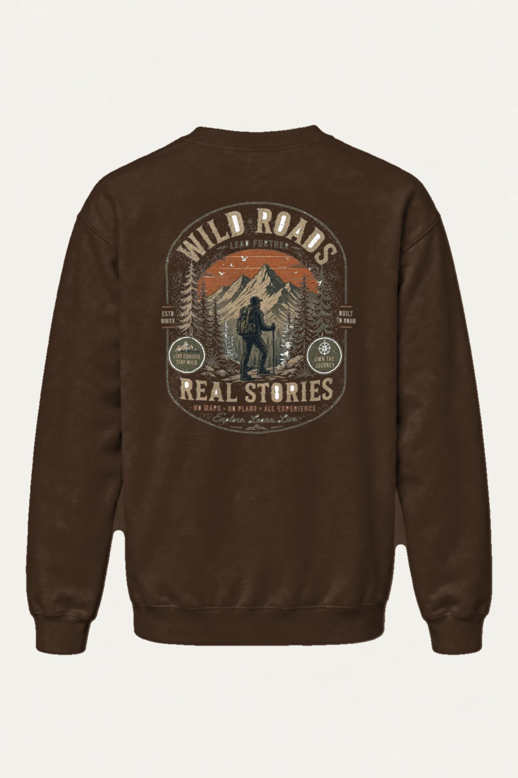 "Built To Roam" Heavy Blend Unisex Crewneck Sweatshirt | Gildan 18000