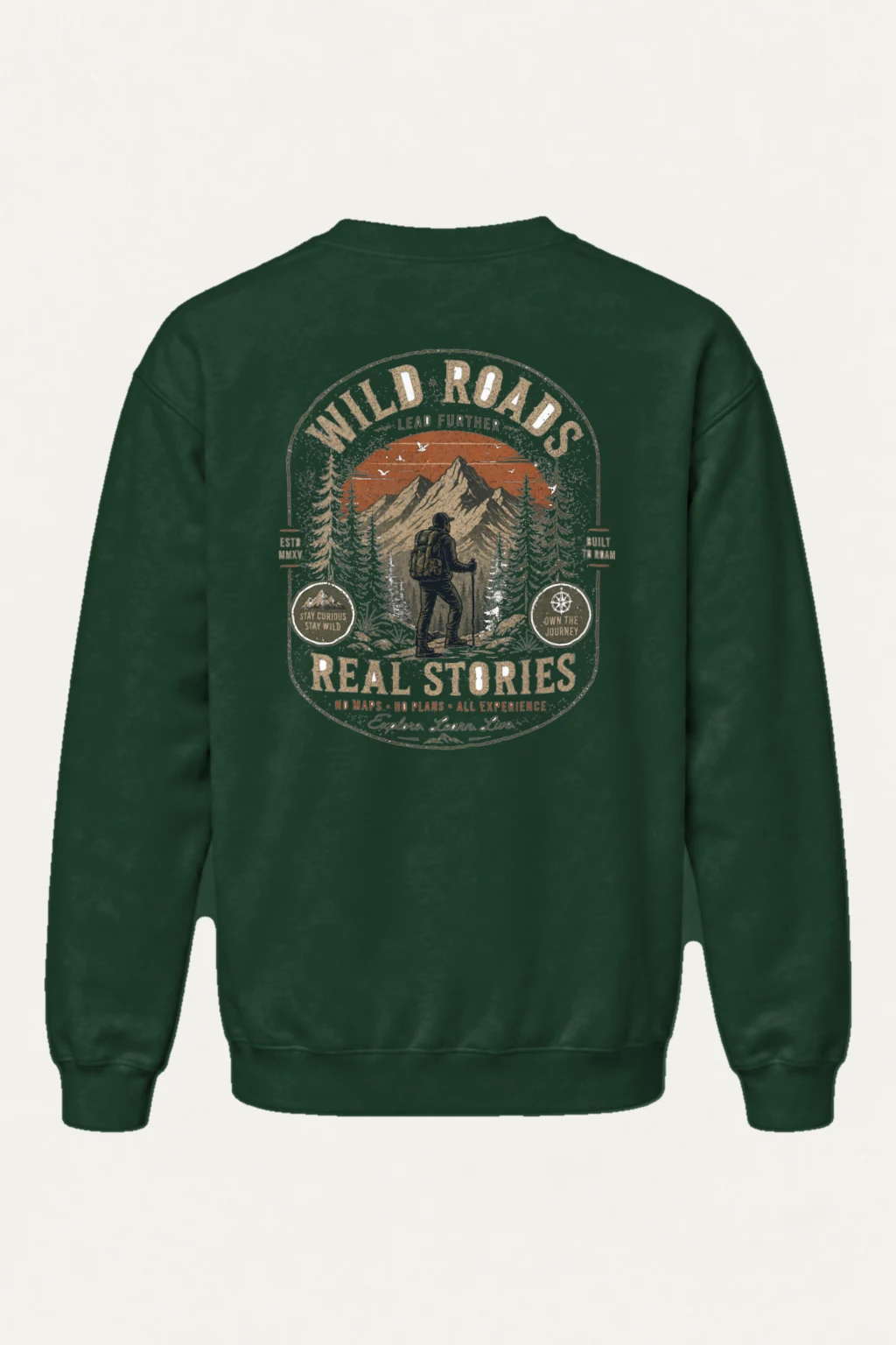 "Built To Roam" Heavy Blend Unisex Crewneck Sweatshirt | Gildan 18000