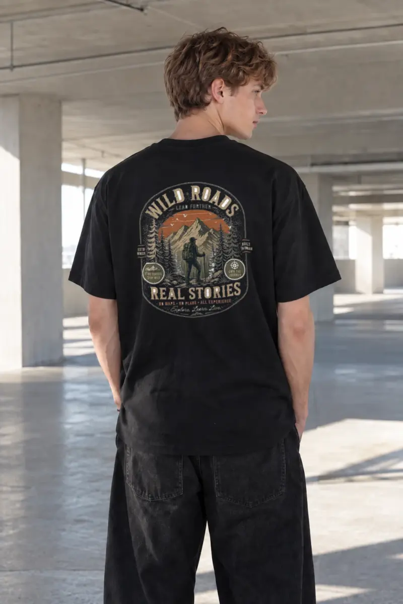 “Built To Roam” Heavyweight Unisex Crewneck T-shirt | Gildan 5000