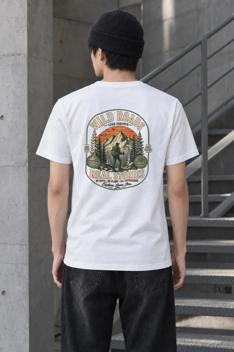 "Built To Roam" Heavyweight Unisex Crewneck T-shirt