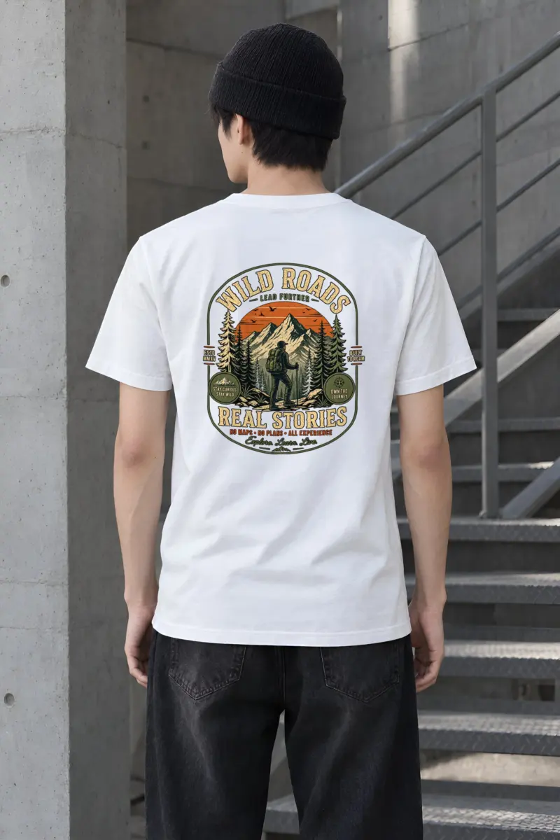 "Built To Roam" Heavyweight Unisex Crewneck T-shirt