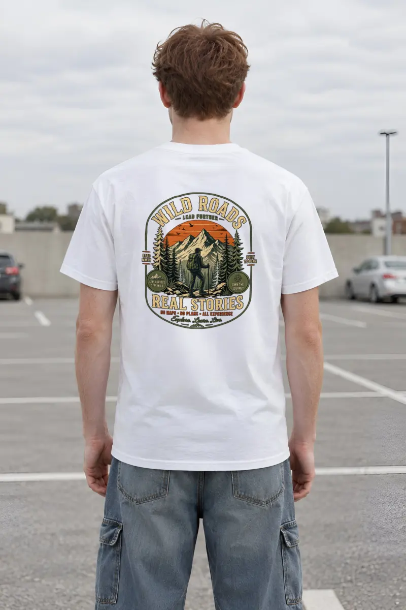 "Built To Roam" Heavyweight Unisex Crewneck T-shirt