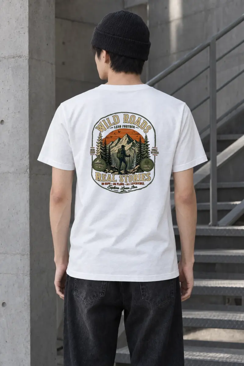 "Built To Roam" Heavyweight Unisex Crewneck T-shirt