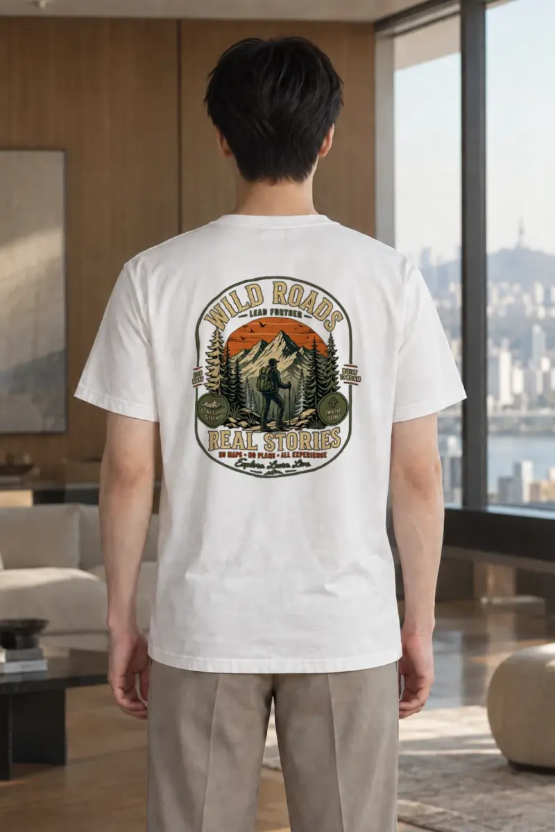 "Built To Roam" Heavyweight Unisex Crewneck T-shirt | Gildan 5000
