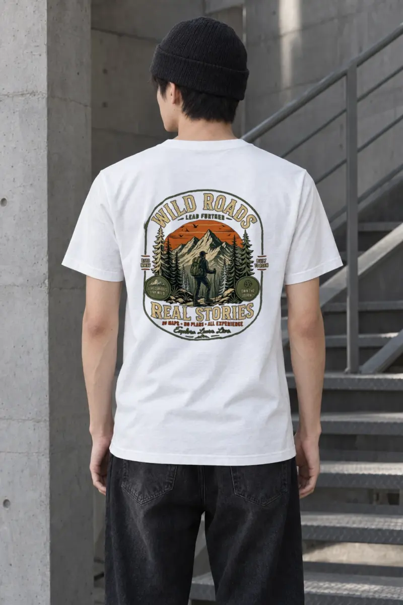 "Built To Roam" Heavyweight Unisex Crewneck T-shirt
