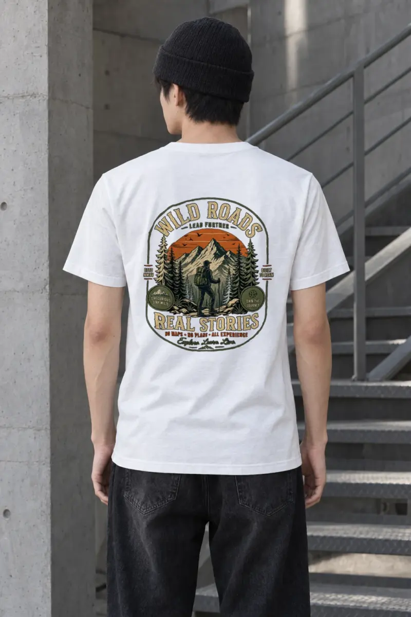 "Built To Roam" Heavyweight Unisex Crewneck T-shirt