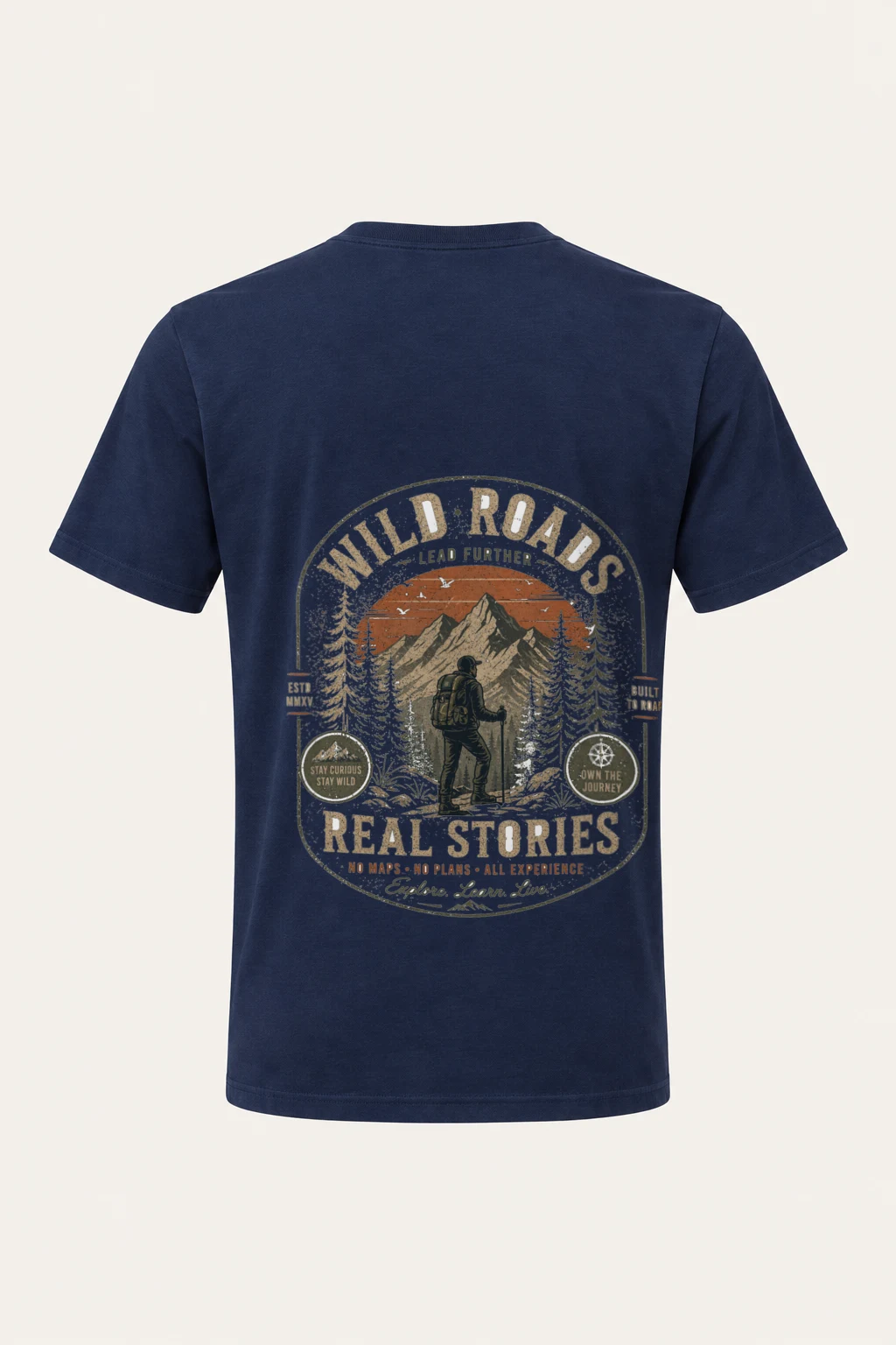 "Built To Roam" Heavyweight Unisex Crewneck T-shirt | Gildan 5000