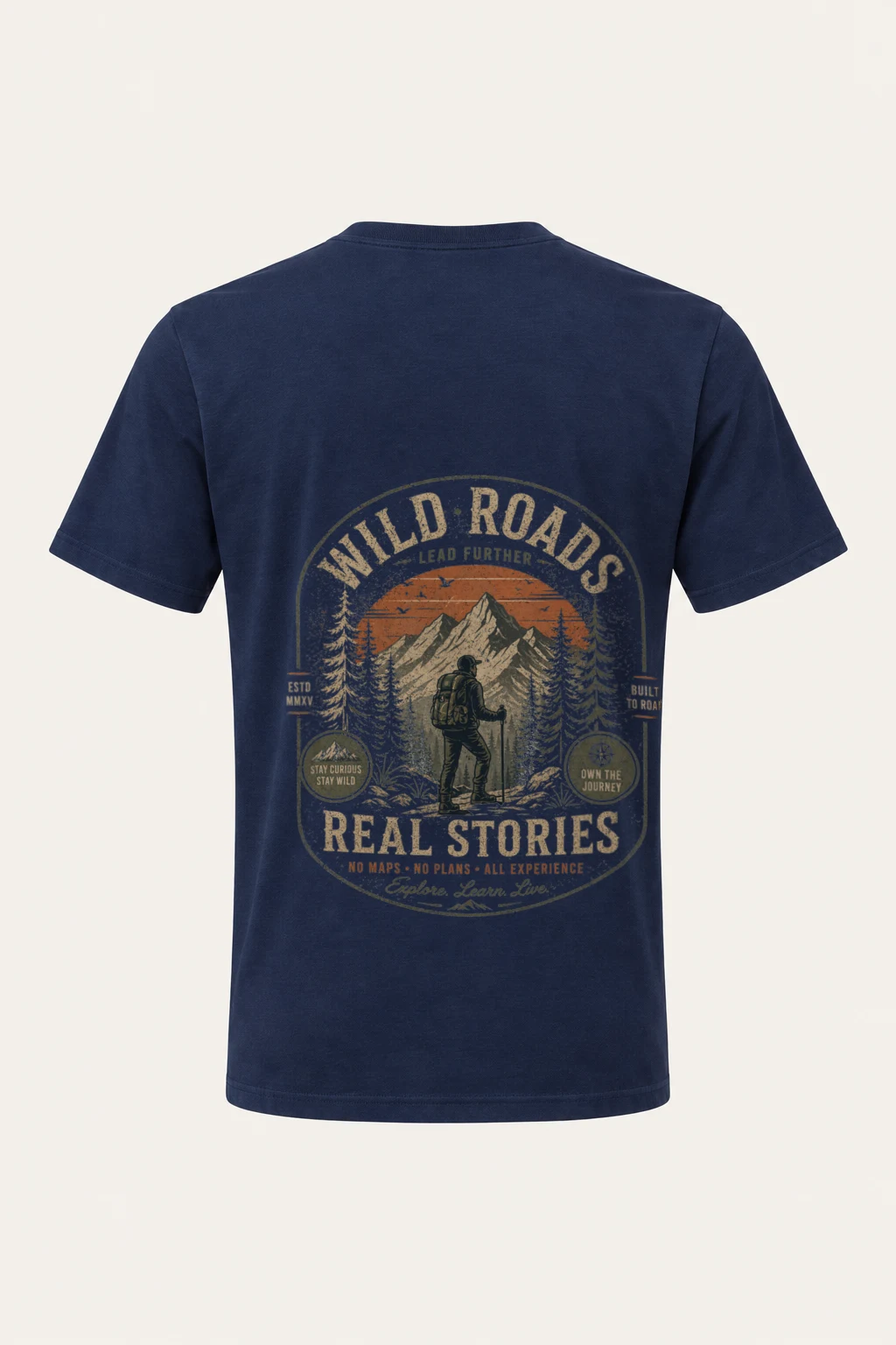 "Built To Roam" Heavyweight Unisex Crewneck T-shirt | Gildan 5000