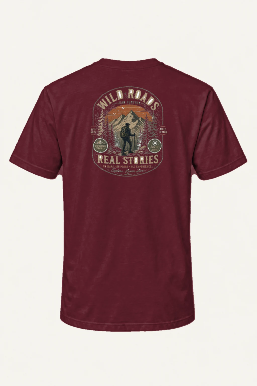"Built To Roam" Heavyweight Unisex Crewneck T-shirt | Gildan 5000