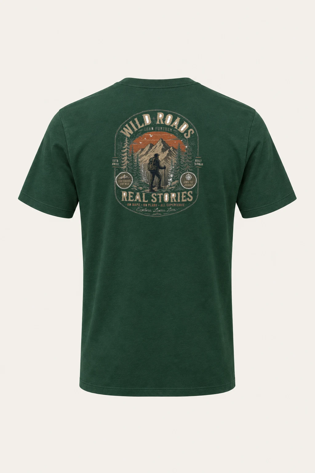 "Built To Roam" Heavyweight Unisex Crewneck T-shirt | Gildan 5000