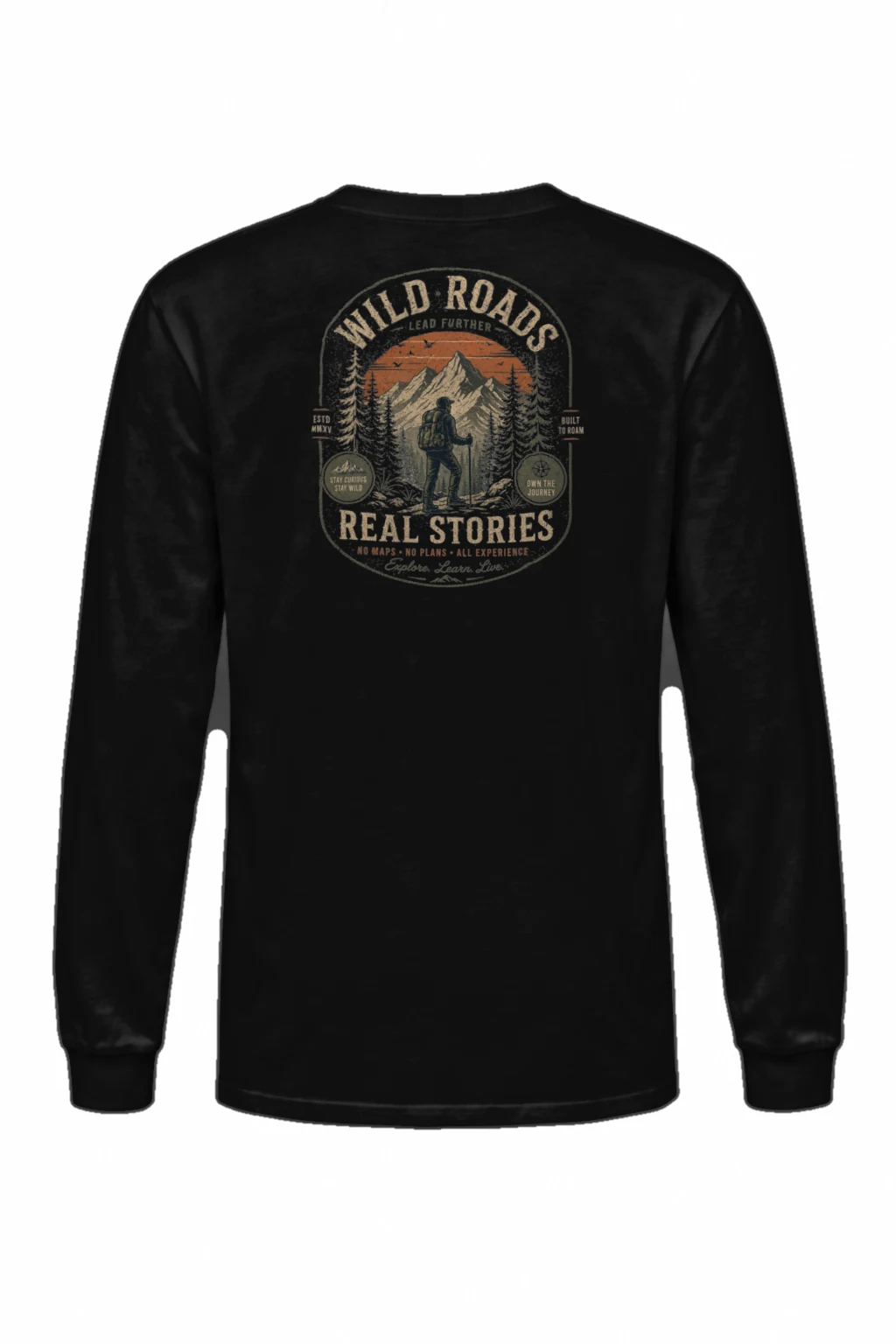 "Built To Roam" Unisex Longsleeve T-shirt | Gildan 2400