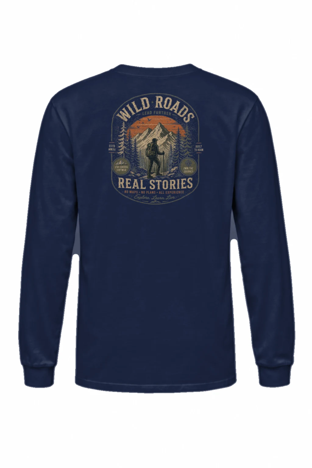 "Built To Roam" Unisex Longsleeve T-shirt | Gildan 2400