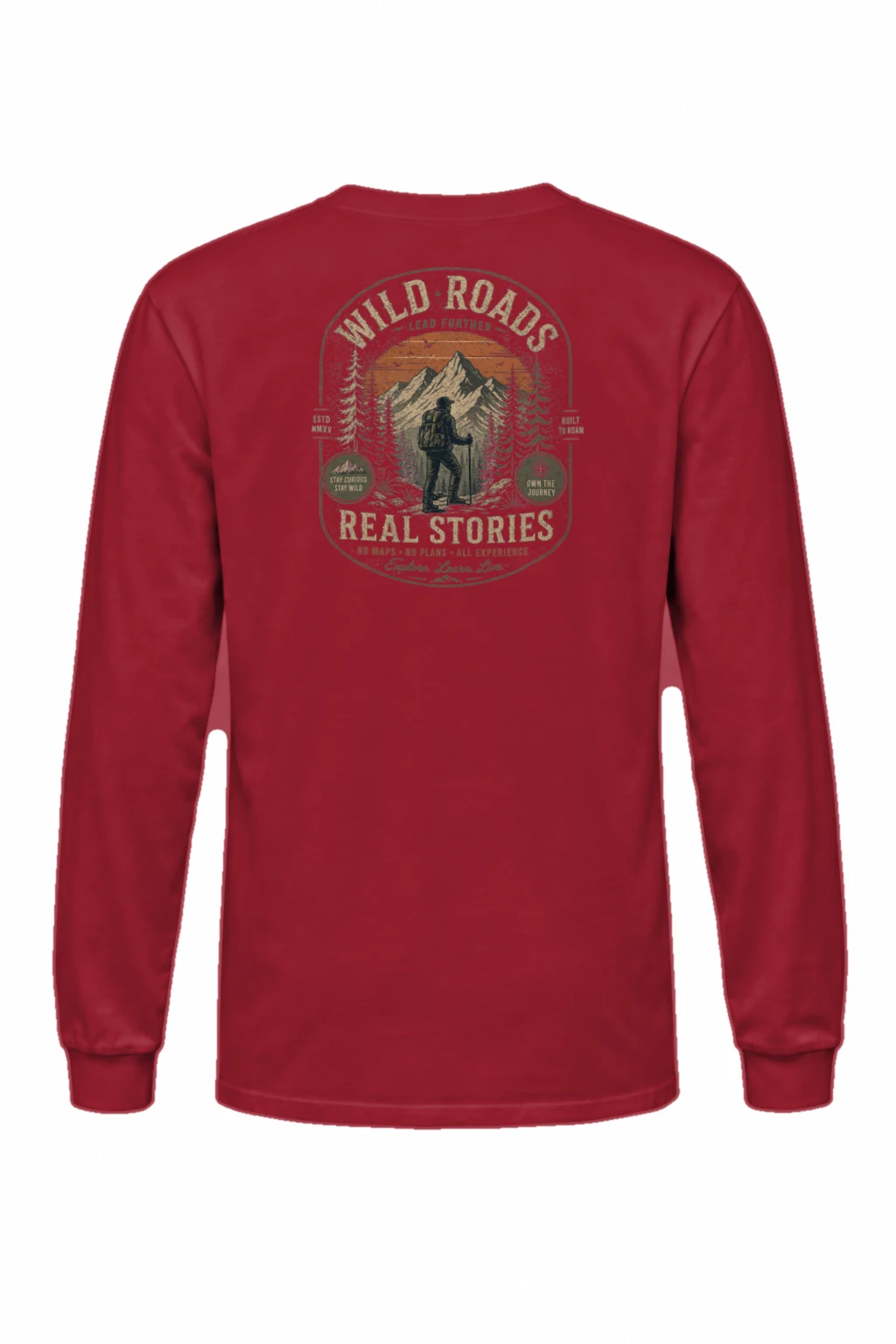 "Built To Roam" Unisex Longsleeve T-shirt | Gildan 2400