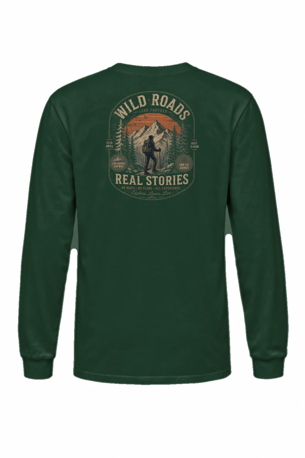 "Built To Roam" Unisex Longsleeve T-shirt | Gildan 2400
