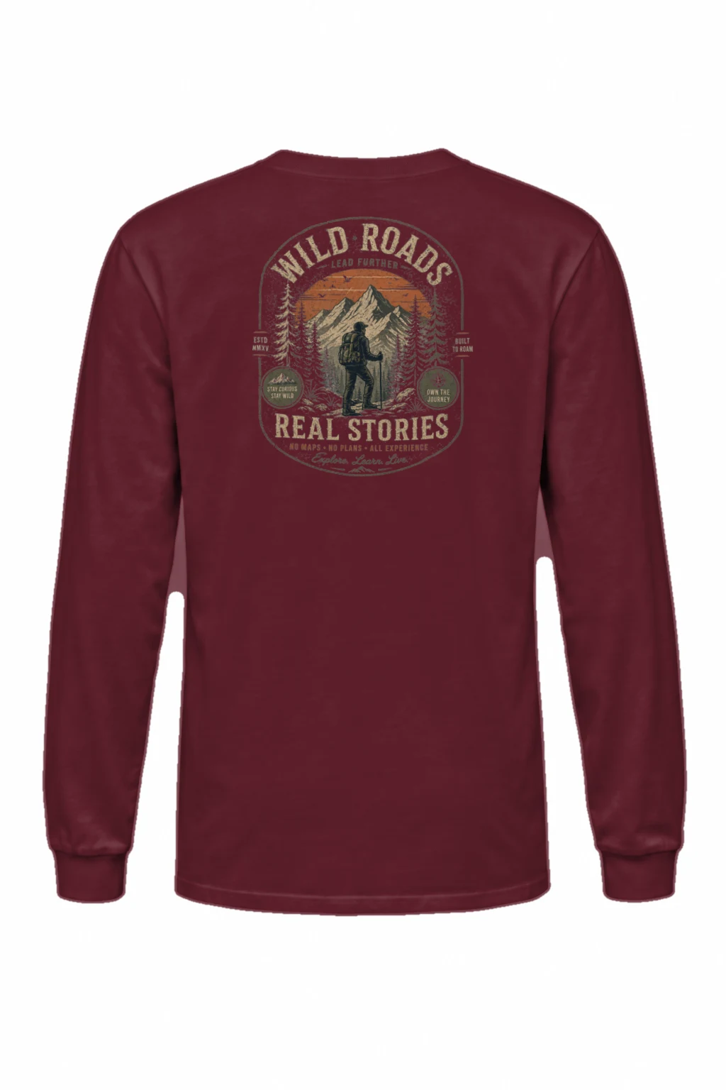 "Built To Roam" Unisex Longsleeve T-shirt | Gildan 2400