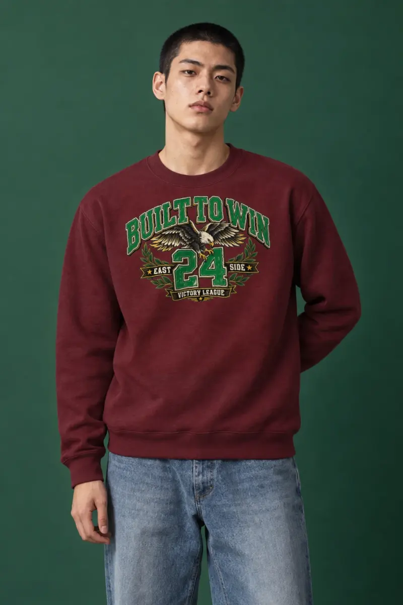 "Built To Win" Heavy Blend Unisex Crewneck Sweatshirt | Gildan 18000