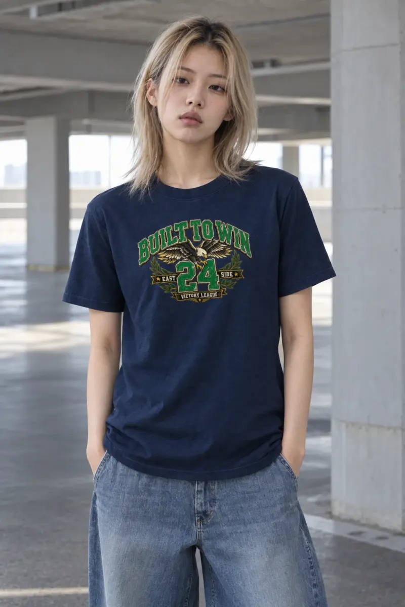 "Built To Win" Heavyweight Unisex Crewneck T-shirt