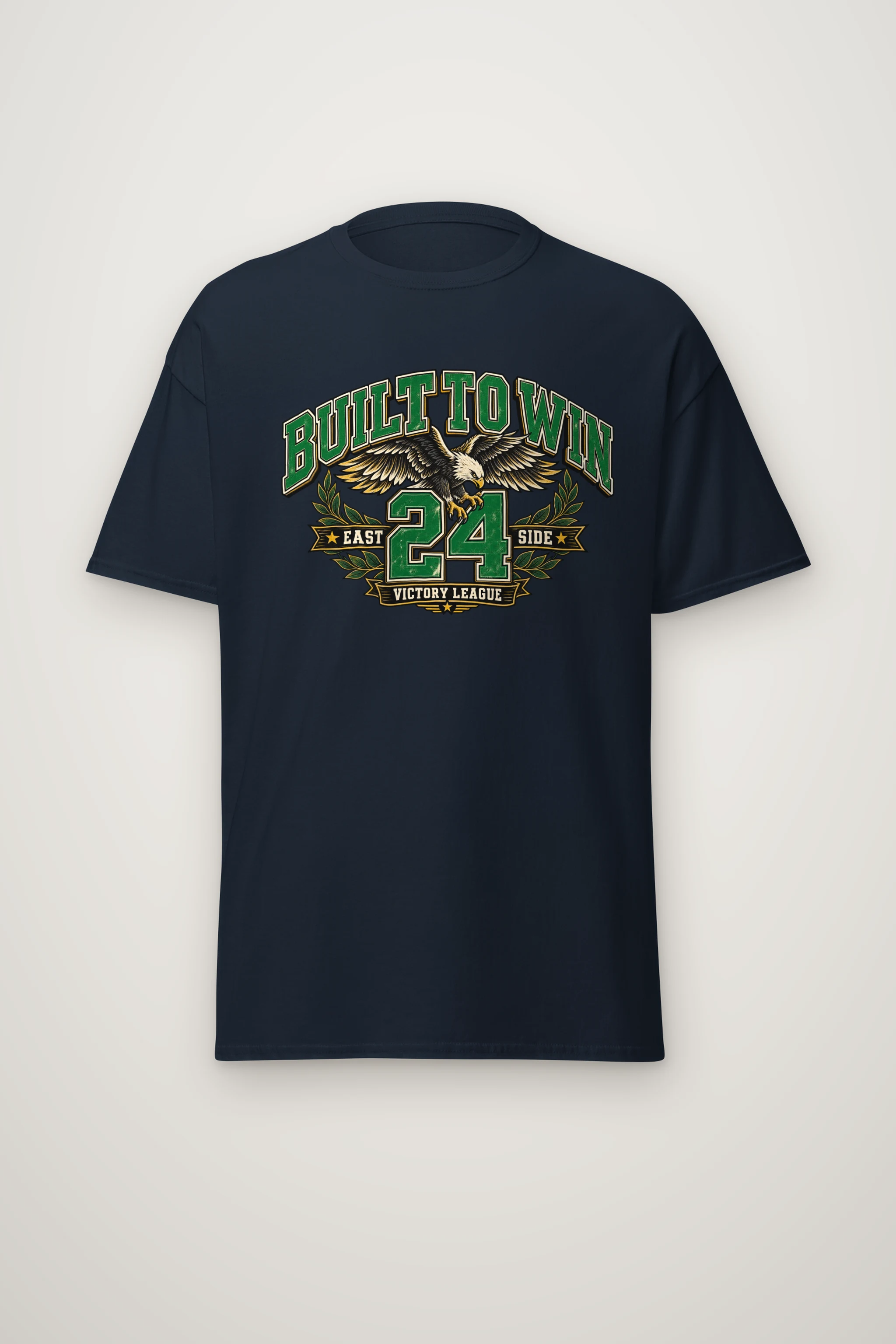 "Built To Win" Heavyweight Unisex Crewneck T-shirt