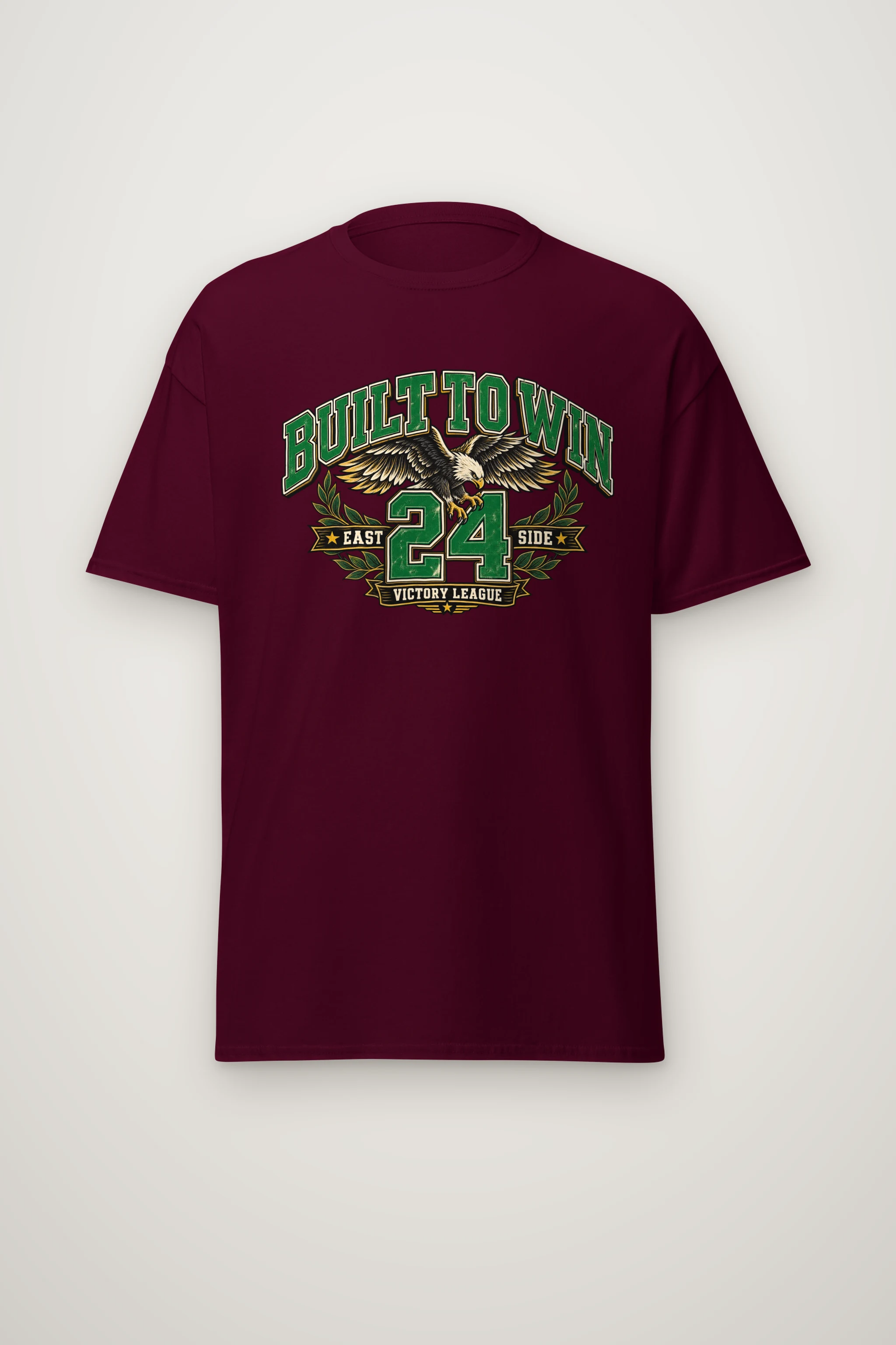 "Built To Win" Heavyweight Unisex Crewneck T-shirt