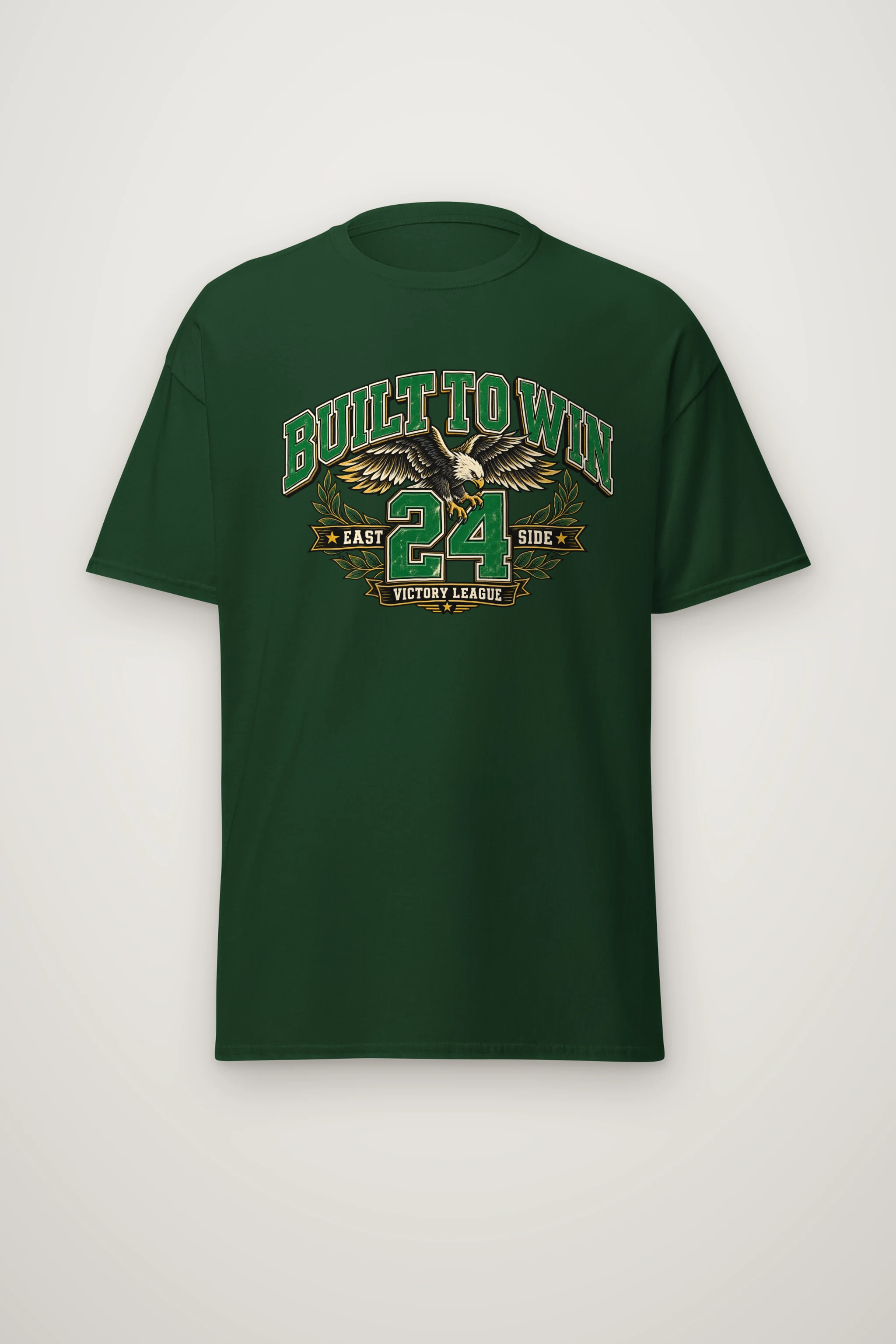 "Built To Win" Heavyweight Unisex Crewneck T-shirt