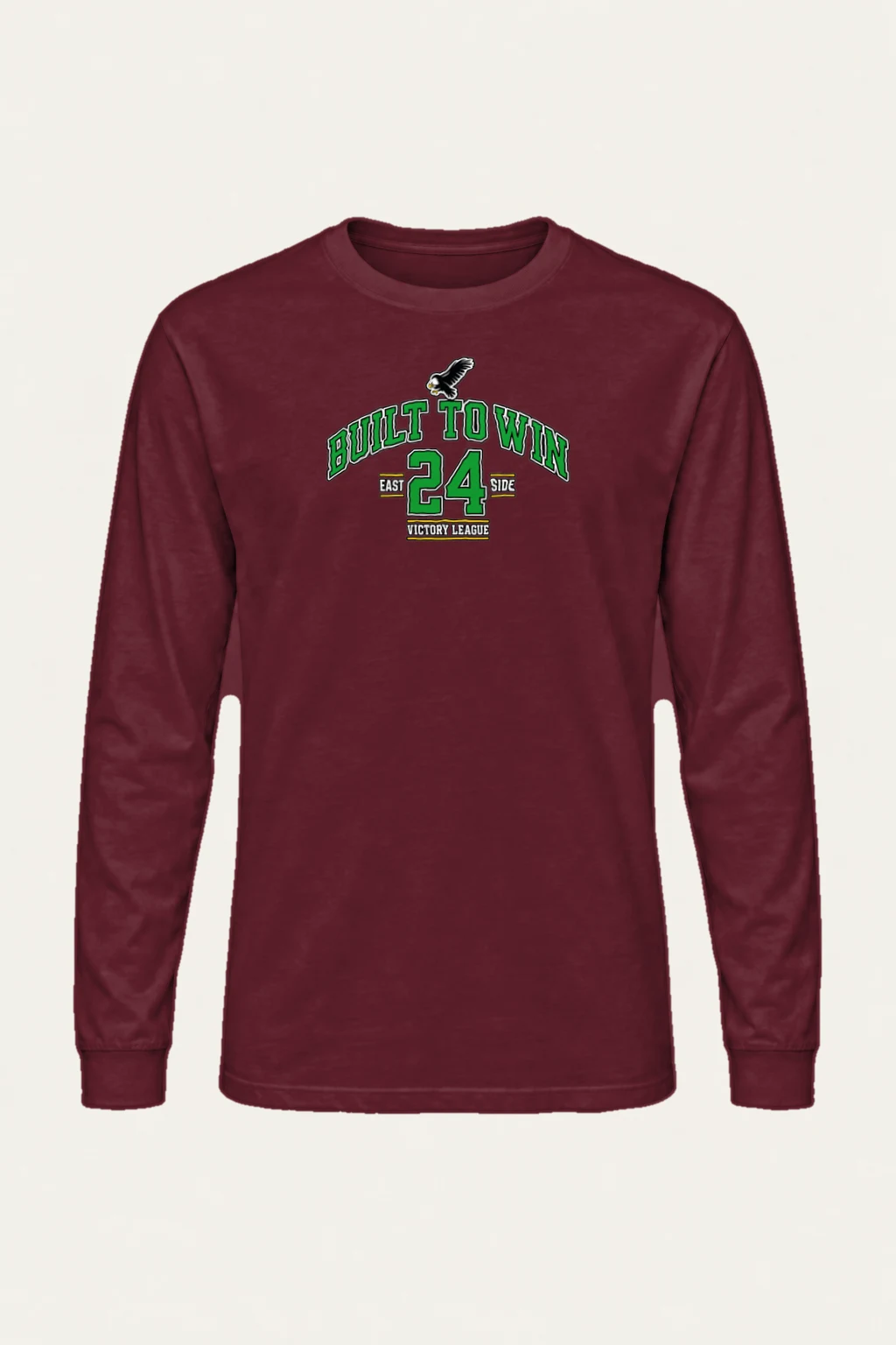 "Built To Win" Unisex Longsleeve T-shirt | Gildan 2400