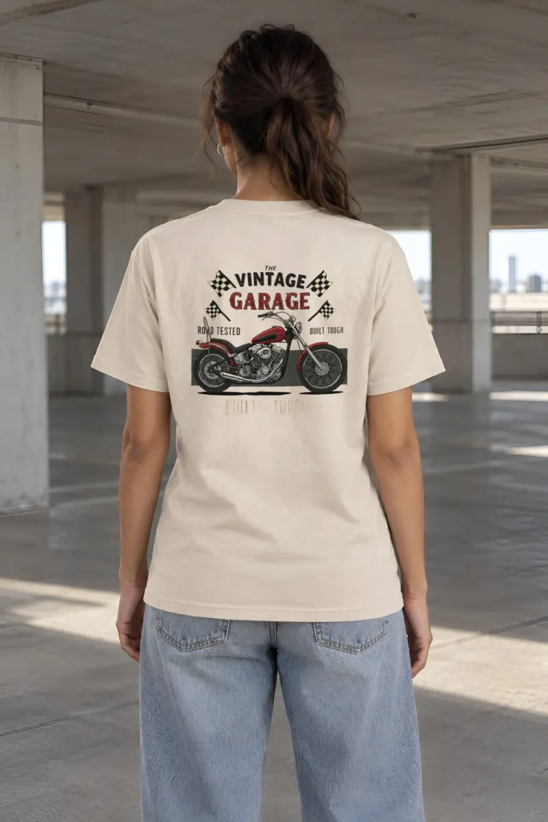 "Built Tough Road Tested" Heavyweight Unisex Crewneck T-shirt